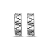 Thumbnail Image 2 of Men's Puzzle Pattern Hoop Earrings Stainless Steel