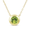 Thumbnail Image 1 of STUDIO BY KAY Peridot Bezel-Set Solitaire Necklace 24K Yellow Gold Vermeil Sterling Silver 18"