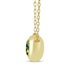 Thumbnail Image 2 of STUDIO BY KAY Peridot Bezel-Set Solitaire Necklace 24K Yellow Gold Vermeil Sterling Silver 18"