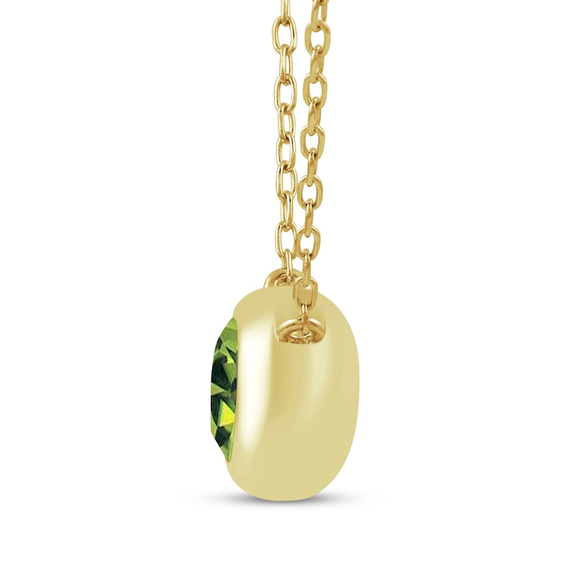 Main Image 2 of STUDIO BY KAY Peridot Bezel-Set Solitaire Necklace 24K Yellow Gold Vermeil Sterling Silver 18"