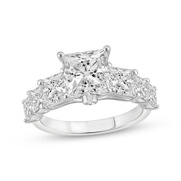 Lab-Grown Diamonds Princess-Cut Engagement Ring 4-1/2 ct tw 14K White Gold