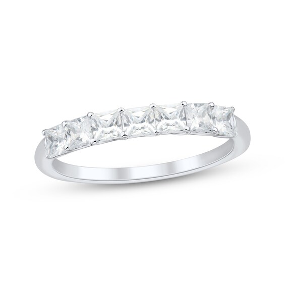 Princess-Cut Diamond Wedding Band 1 ct tw 14K White Gold