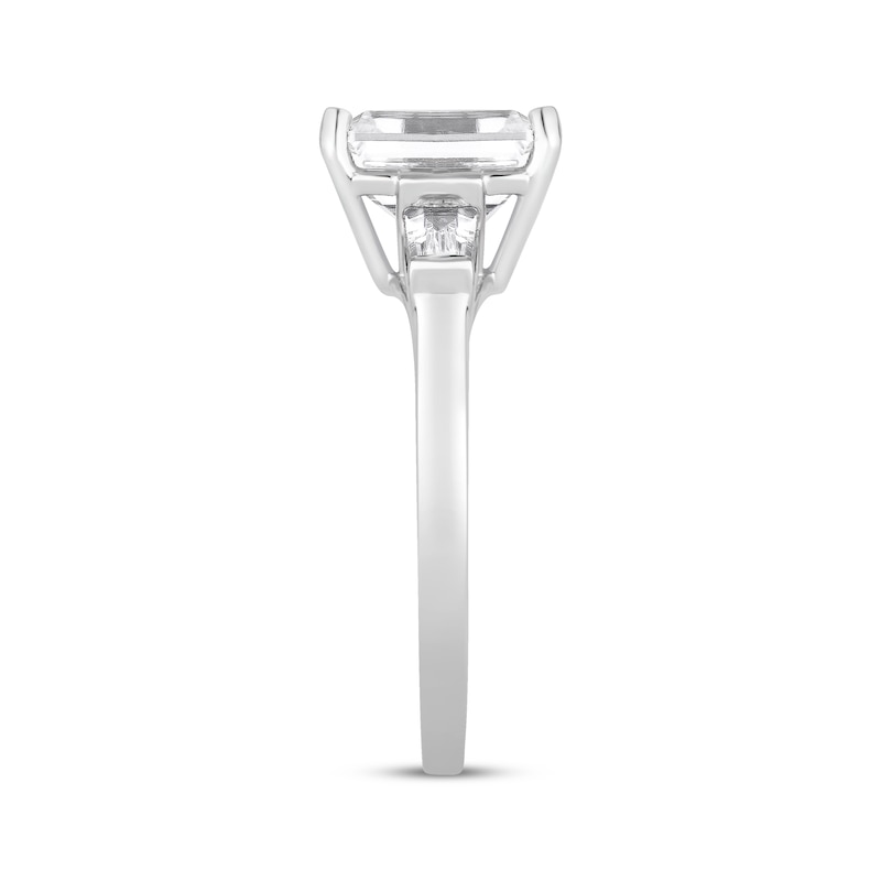 Main Image 2 of Now + Forever Lab-Grown Diamonds Emerald-Cut Engagement Ring 3-1/2 ct tw 14K White Gold