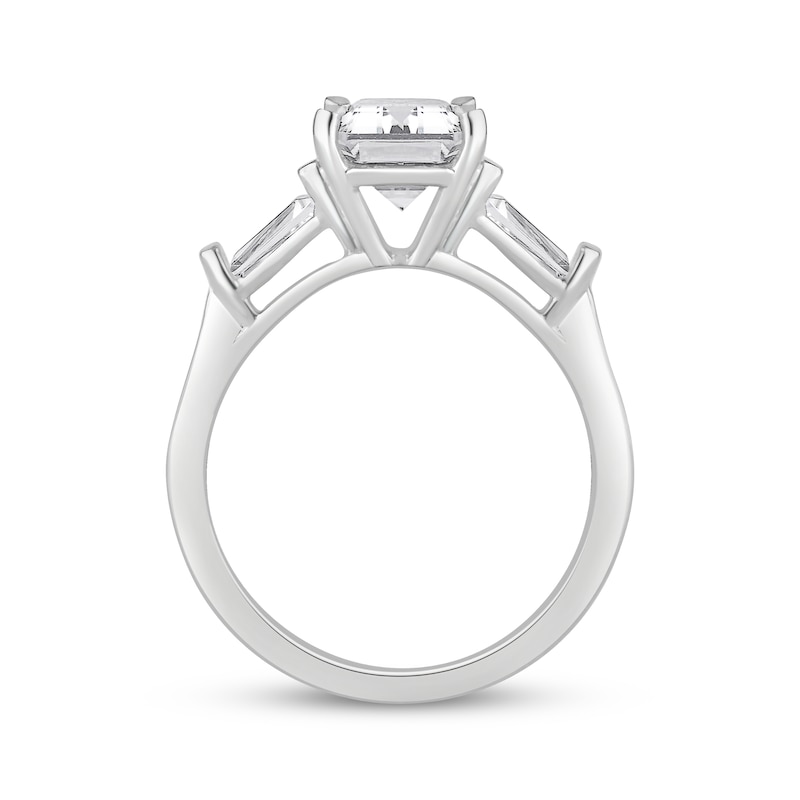 Main Image 3 of Now + Forever Lab-Grown Diamonds Emerald-Cut Engagement Ring 3-1/2 ct tw 14K White Gold