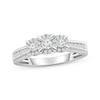 Thumbnail Image 1 of Memories Moments Magic Round-Cut Diamond Three-Stone Engagement Ring 1/2 ct tw 10K White Gold