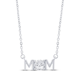 STUDIO BY KAY Lab-Grown Diamond "Mom" Necklace 1/4 ct tw Sterling Silver 18"
