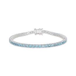 STUDIO BY KAY Swiss Blue Topaz Tennis Bracelet Sterling Silver 7.25"