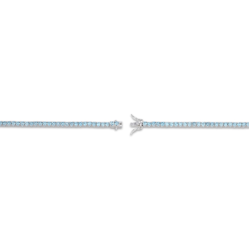 Main Image 3 of STUDIO BY KAY Swiss Blue Topaz Tennis Bracelet Sterling Silver 7.25"