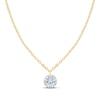 Thumbnail Image 1 of KAY Lab-Grown Diamonds Round-Cut Solitaire Necklace 1/4 ct tw 10K Yellow Gold 18" (F/VS2)