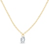 Thumbnail Image 2 of KAY Lab-Grown Diamonds Round-Cut Solitaire Necklace 1/4 ct tw 10K Yellow Gold 18" (F/VS2)