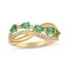 Thumbnail Image 1 of Le Vian Emerald Wavy Ring 1/5 ct tw Diamonds 14K Honey Gold