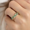 Thumbnail Image 4 of Le Vian Emerald Wavy Ring 1/5 ct tw Diamonds 14K Honey Gold