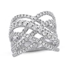 Thumbnail Image 1 of THE LEO Legacy Lab-Grown Diamond Multi-Row Crossover Ring 2 ct tw 14K White Gold