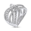 Thumbnail Image 2 of THE LEO Legacy Lab-Grown Diamond Multi-Row Crossover Ring 2 ct tw 14K White Gold