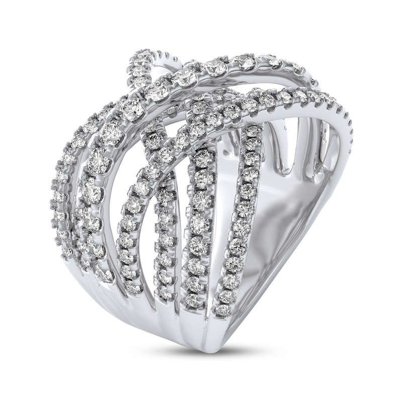 Main Image 2 of THE LEO Legacy Lab-Grown Diamond Multi-Row Crossover Ring 2 ct tw 14K White Gold