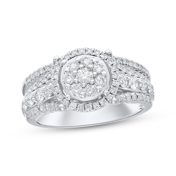 Multi-Diamond Bridal Set 1 ct tw 10K White Gold