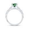 Thumbnail Image 3 of Monique Lhuillier Bliss Round-Cut Green & White Lab-Grown Diamond Engagement Ring 3-3/4 ct tw 18K White Gold