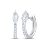 Thumbnail Image 1 of KAY Lab-Grown Diamonds Marquise & Round-Cut Hoop Earrings 5/8 ct tw 10K White Gold