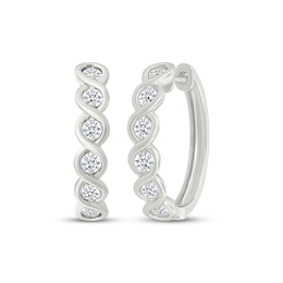 KAY Lab-Grown Diamonds Twist Hoop Earrings 1 ct tw 10K White Gold