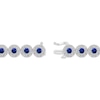 Thumbnail Image 3 of Blue & White Lab-Created Sapphire Halo Bracelet Sterling Silver 7.25"