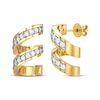 Thumbnail Image 1 of Diamond Twisted Ribbon Earrings 1/5 ct tw 10K Yellow Gold