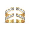Thumbnail Image 2 of Diamond Twisted Ribbon Earrings 1/5 ct tw 10K Yellow Gold