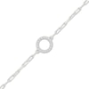 Thumbnail Image 2 of KAY Lab-Grown Diamonds Circle Center Paperclip Chain Bracelet 1/8 ct tw Sterling Silver 7.5"