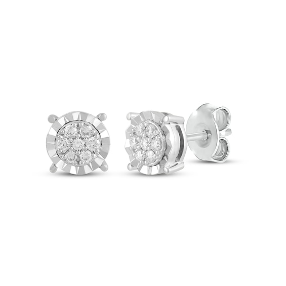 KAY Lab-Grown Diamonds Multi-Stone Stud Earrings 1/6 ct tw Sterling Silver