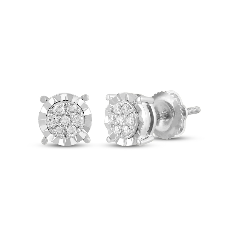 Main Image 1 of KAY Lab-Grown Diamonds Multi-Stone Stud Earrings 1/6 ct tw Sterling Silver