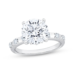 Now + Forever Lab-Grown Diamonds Round-Cut Engagement Ring 3-1/4 ct tw 14K White Gold