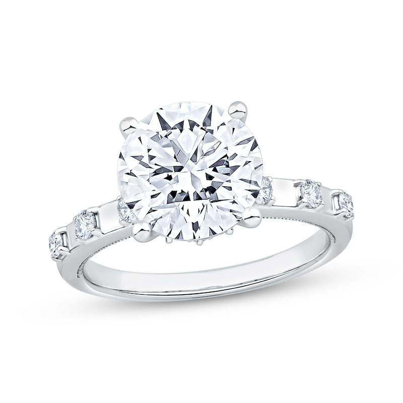 Main Image 1 of Now + Forever Lab-Grown Diamonds Round-Cut Engagement Ring 3-1/4 ct tw 14K White Gold