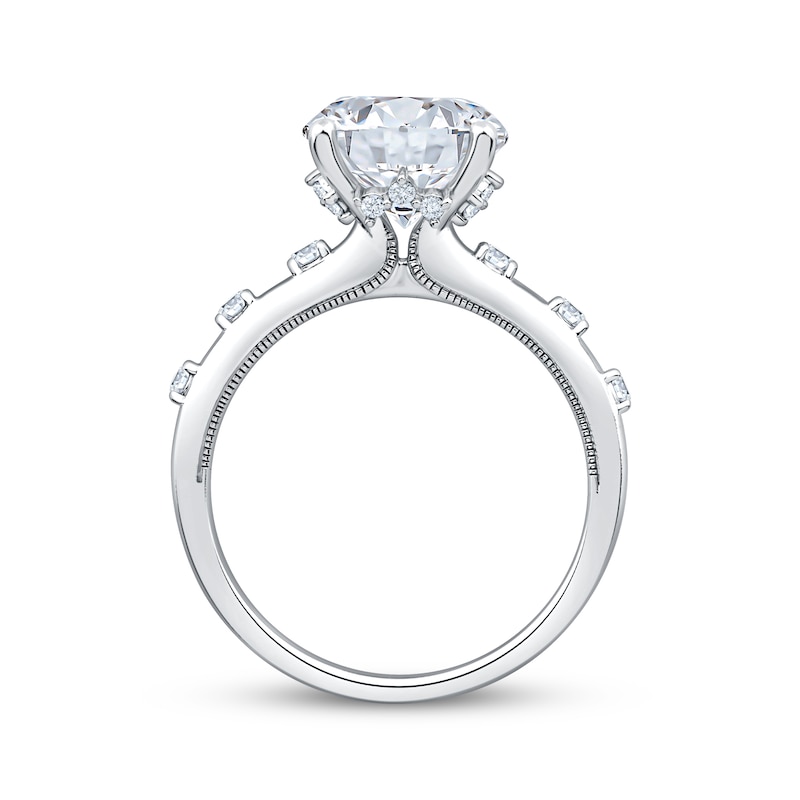 Main Image 2 of Now + Forever Lab-Grown Diamonds Round-Cut Engagement Ring 3-1/4 ct tw 14K White Gold