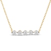 Thumbnail Image 1 of KAY Lab-Grown Diamonds Bar Necklace 1/5 ct tw 14K Yellow Gold-Plated Sterling Silver 18"