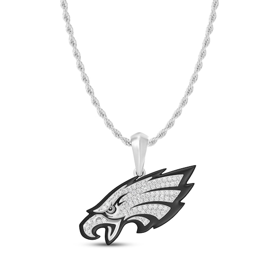 True Fans Philadelphia Eagles 1/4 ct tw Necklace Sterling Silver