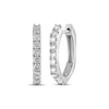 Thumbnail Image 1 of KAY Lab-Grown Diamonds Hexagon Hoop Earrings 1 ct tw Sterling Silver