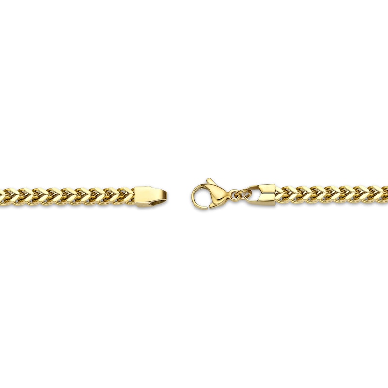 Main Image 3 of 4mm Foxtail Chain Necklace Yellow Ion-Plated Stainless Steel 26"