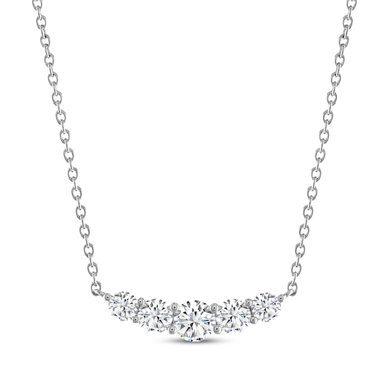 THE LEO Diamond Five-Stone Necklace 3/4 ct tw 14K White Gold 19"