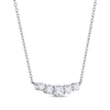 Thumbnail Image 2 of THE LEO Diamond Five-Stone Necklace 3/4 ct tw 14K White Gold 19"
