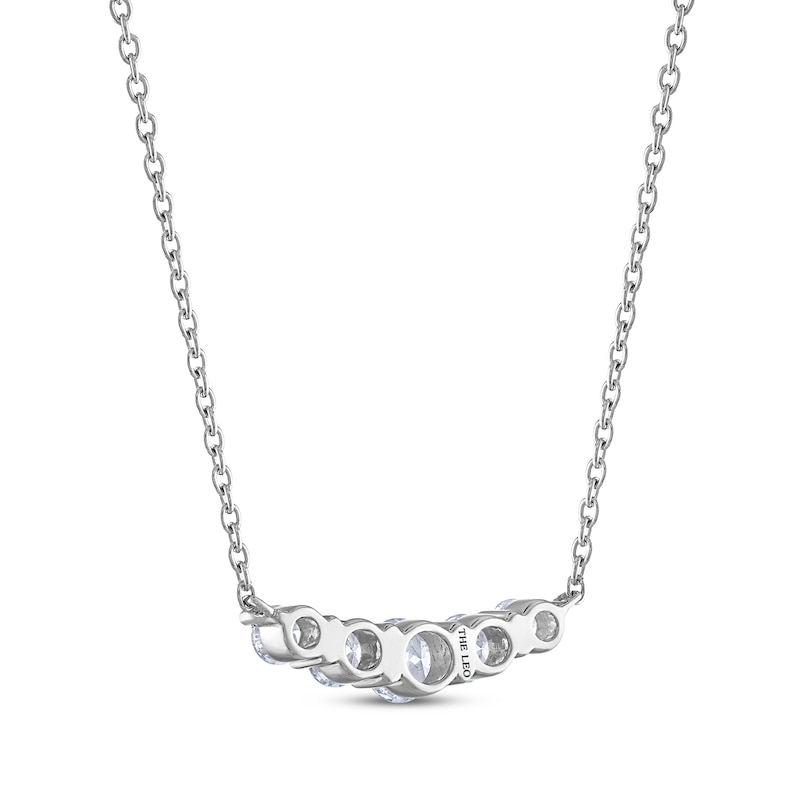 Main Image 3 of THE LEO Diamond Five-Stone Necklace 3/4 ct tw 14K White Gold 19"