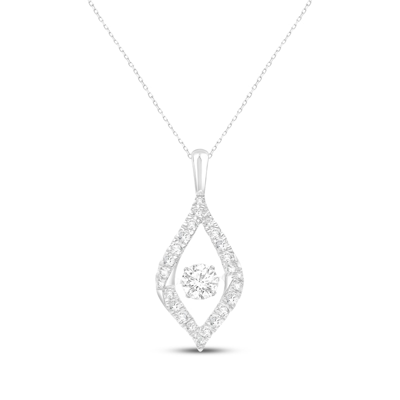 Main Image 1 of Unstoppable Love Lab-Grown Diamond Necklace 1-1/4 ct tw Sterling Silver 18"