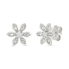 Thumbnail Image 2 of Diamond Accent Flower Stud Earrings Sterling Silver