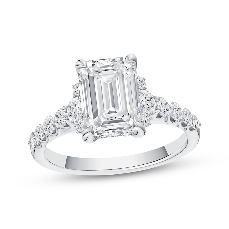 Main Image 1 of Now + Forever Lab-Grown Diamonds Emerald-Cut Engagement Ring 2-1/2 ct tw 14K White Gold