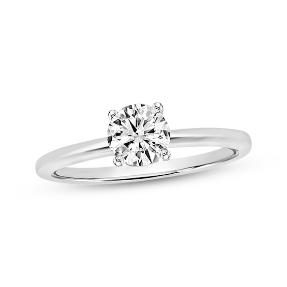 Now + Forever Certified Round-Cut Diamond Solitaire Engagement Ring 1/2 ct tw Platinum (I/SI2)