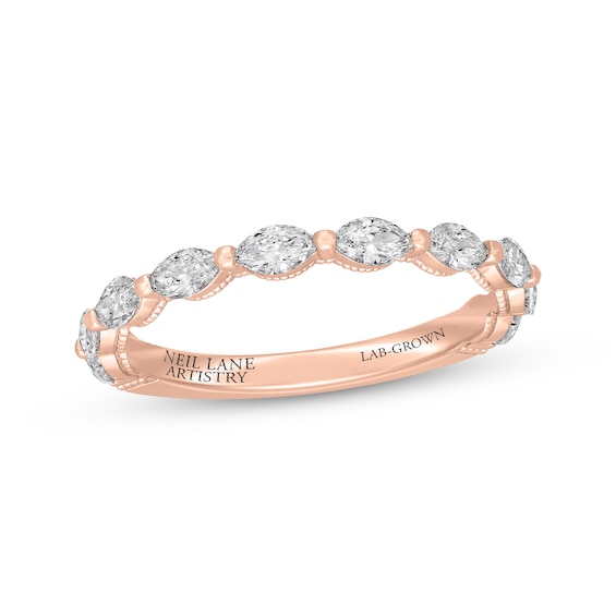 Neil Lane Artistry Marquise-Cut Lab-Grown Diamond Anniversary Band 3/4 ct tw 14K Rose Gold