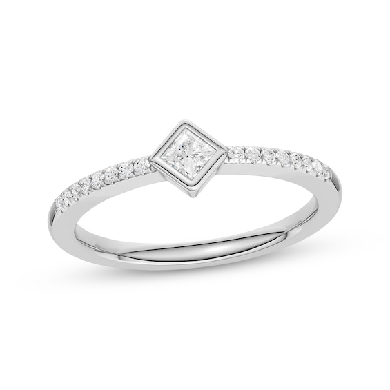 Princess-Cut Diamond Promise Ring 1/5 ct tw Sterling Silver