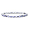 Thumbnail Image 1 of Tanzanite Bracelet 1/2 ct tw Diamonds Sterling Silver