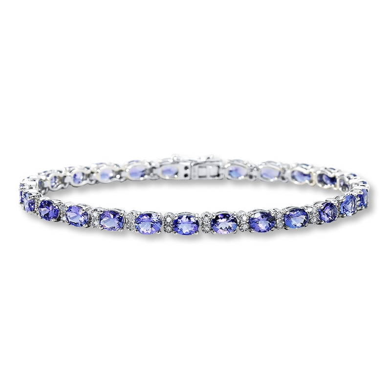 Main Image 1 of Tanzanite Bracelet 1/2 ct tw Diamonds Sterling Silver