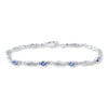 Thumbnail Image 1 of Tanzanite Bracelet Diamond Accents Sterling Silver