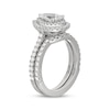 Thumbnail Image 2 of Neil Lane Artistry Pear-Shaped Lab-Grown Diamond Double Halo Bridal Set 2 ct tw 14K White Gold