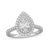 Thumbnail Image 1 of Neil Lane Artistry Pear-Shaped Lab-Grown Diamond Double Frame Engagement Ring 1-3/4 ct tw 14K White Gold
